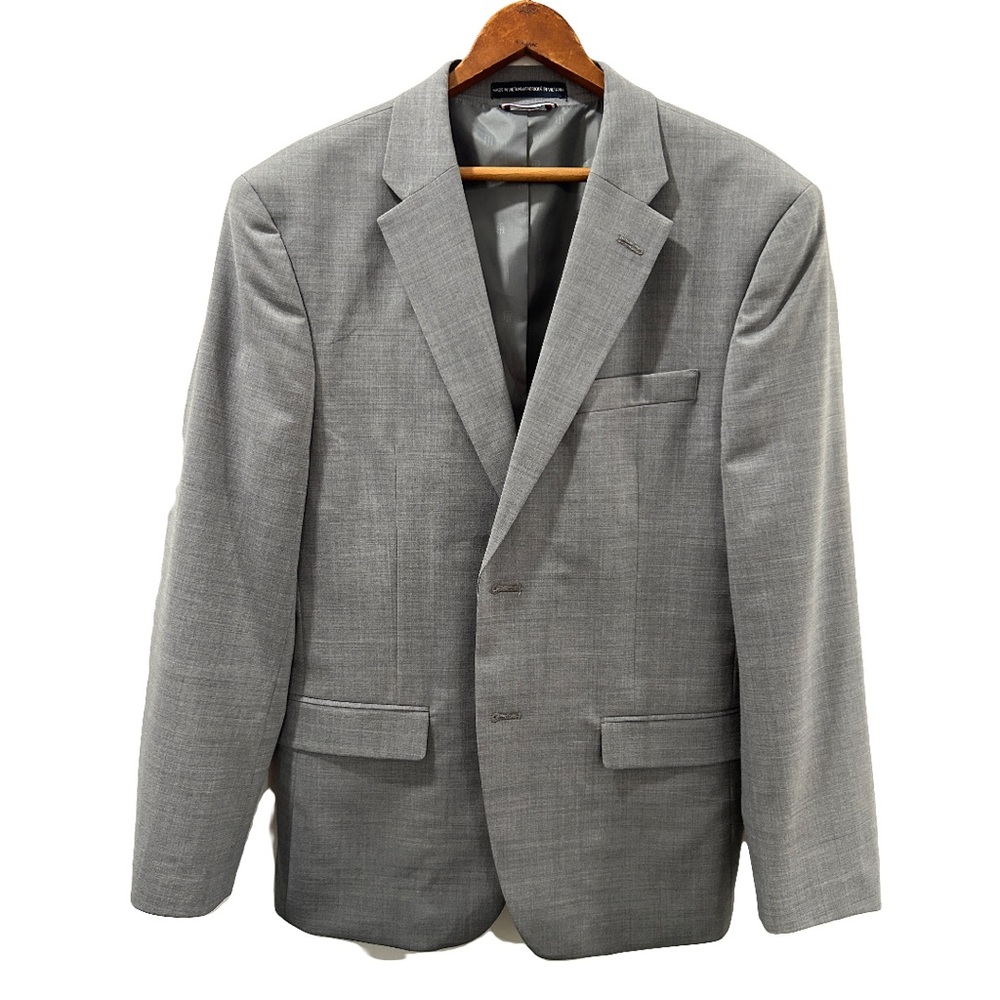 Tailored Tommy Hilfiger Mens Shark Skin Two Button Suit